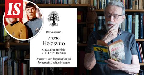 Antero Helasvuo on kuollut